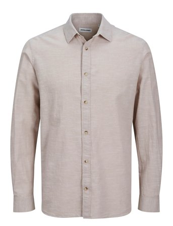 Jjesummer Shirt Ls Sn Beige Jack & J S