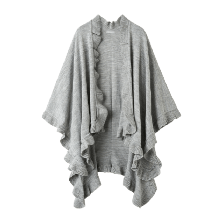 Å WOMAN Poncho med volanger SILJA Capes & ponchos Grå ONESIZE