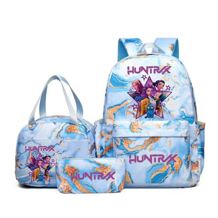 KPOP Witcher Pigegruppe Rygsæk Madkasse Penalhus Sæt Studerende Anime Mode Rygsæk