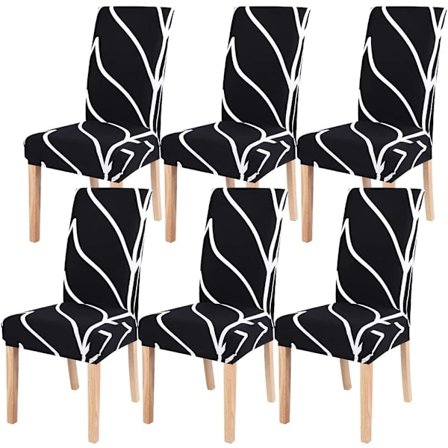 6-pakning Spisestoltrekk Stretch Universal Stolovertrekk Non-