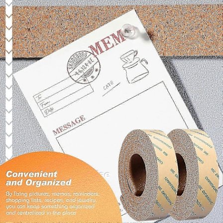 4 kpl Korkkilista Itsekiinnittyvä Kestävä Monipuolinen Muistitaulu Ilmoitustaulu Nauha Toimistoon Luokkahuoneeseen Kodin Sisustukseen