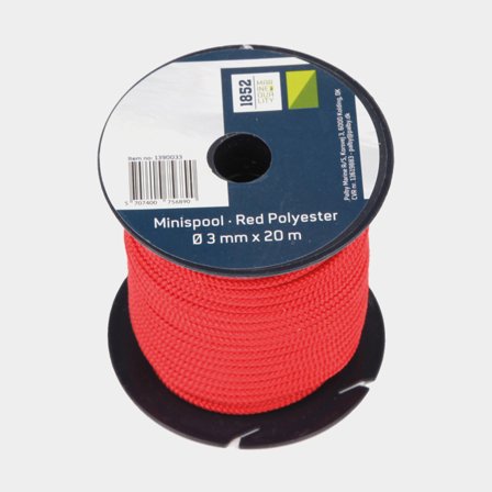 1852 Minirulle röd Polyester Ø3mm x 20m 9st/pkt