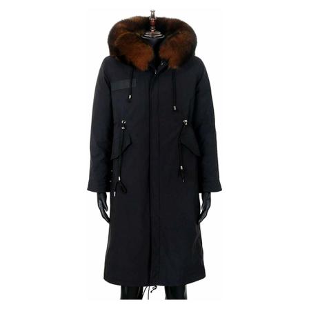 Wanan Touch Parka with Fur Sort, Dame Vinterjakker
