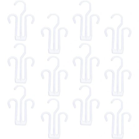 12 stk. vita hopfällbara skohængere skohængerkroge tørring