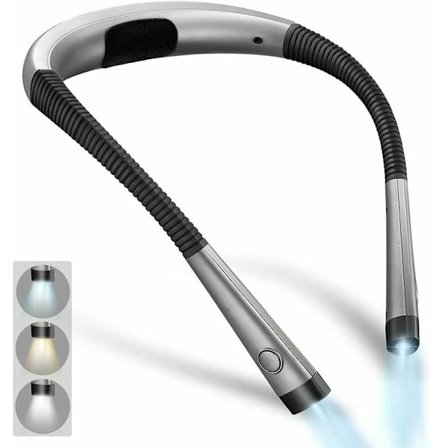 Uppladdningsbar Nackläslampa, Läslampa för Säng, 3 Färger,