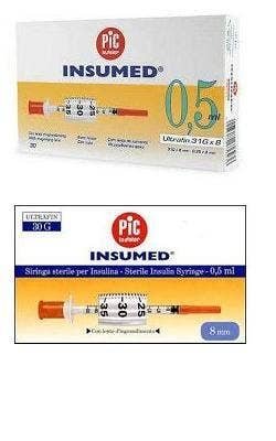 Pic Siringa Insulina 0.3ml Ago30 G8 3 Sacchetti Da 30 Pezzi