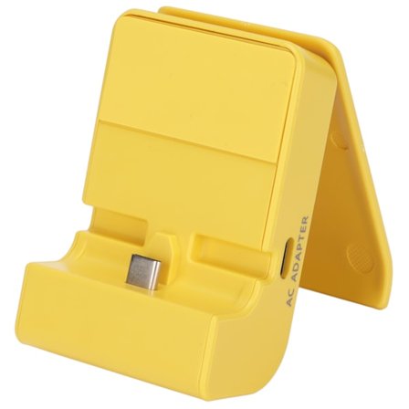 2 i 1 Laddningsdockningsstation Anti Slip Typ C Snabbladdningsstation för Switch HostGul