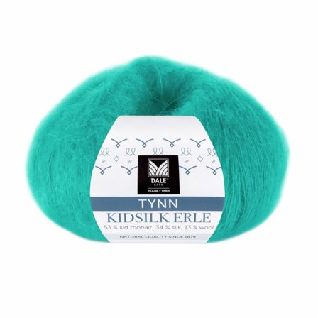 Dale Garn Tynn Kidsilk Erle Tropisk-Blå 4044, 25g