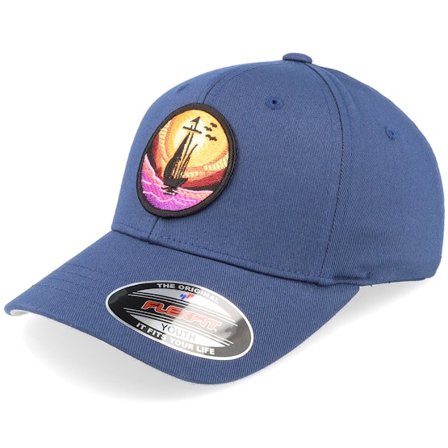 Kinder Kiddo Cap - Blau flexfit Cap - Kinder Summer Sail Boat Ship Navy Flexfit @ Hatstore