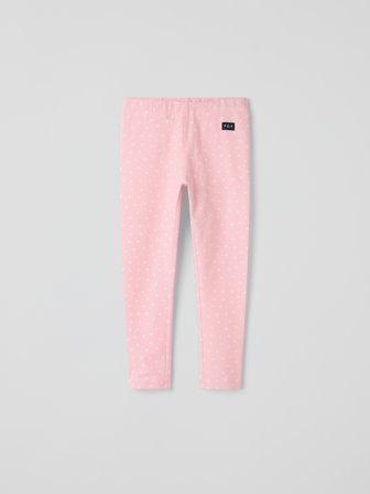 PLAY pilkulliset leggingsit Polarn O. Pyret 104 lastenvaatteet pink