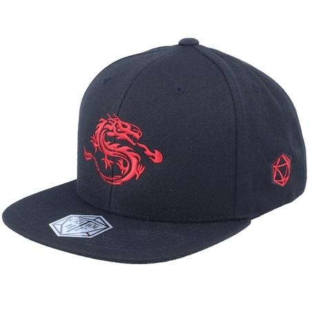 Critiql Hit - Kids Flaming Fire Dragon Black Snapback Snapback Black Cap - @ Hatstore