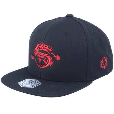 Kinder Critiql Hit - Schwarz snapback Cap - Kinder Flaming Fire Dragon Black Snapback @ Hatstore