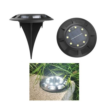 Solar Ground Light 8LED Solar Lights VIT LJUS VIT LJUS