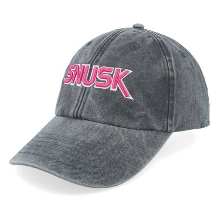 Iconic - Svart unconstructed Caps - Snusk 3d Pink Logo Washed Black Dad Cap @ Hatstore