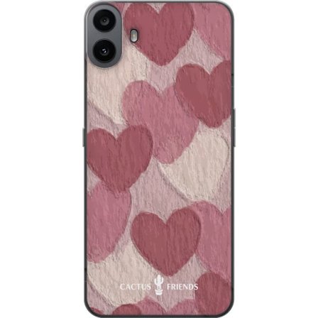 Yhteensopiva Puhelinkuori Nothing Nothing CMF Phone 1 Cactus and Friends - Blush Paper Hearts