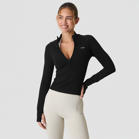 Træningstrøjer ICANIWILL Define Halv-Zip Trøje Sort - Bodyman.dk