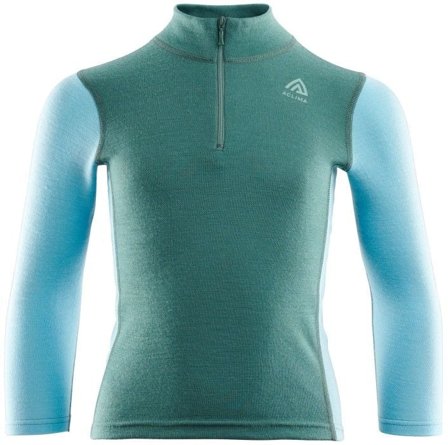 Aclima Kids WarmWool Mockneck North Atlantic/Reef Waters