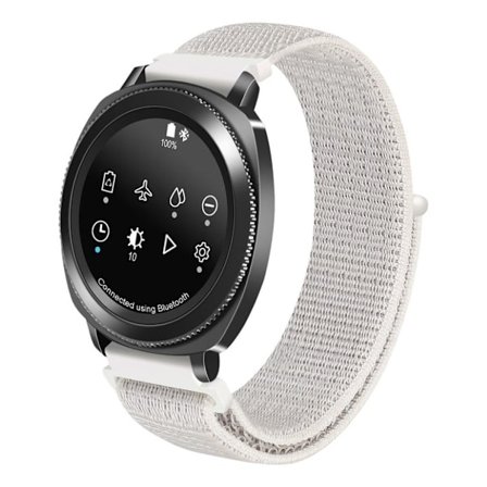 Samsung Galaxy Watch (46mm) nylonarmband med kardborrestängning - Vit