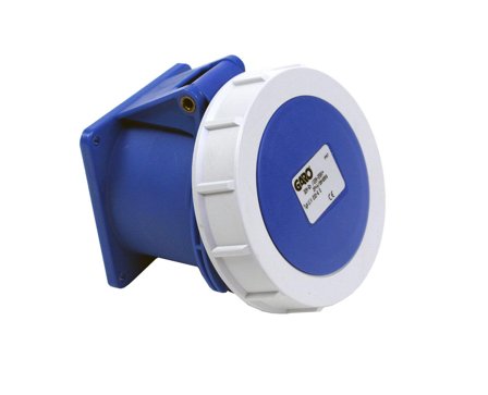 Garo UIV 232-6 S Paneluttag IP67, 3-polig, 32A Blå, 6 h, Anslutningsdon & kablar