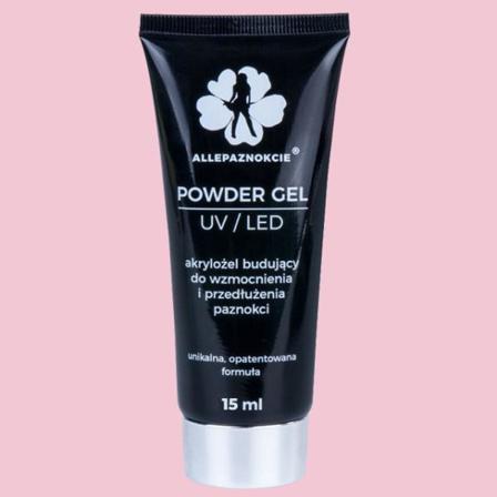 Akrylgel - Powder Gel - French Pink 15 Ml - Allepaznokcie Ljusrosa