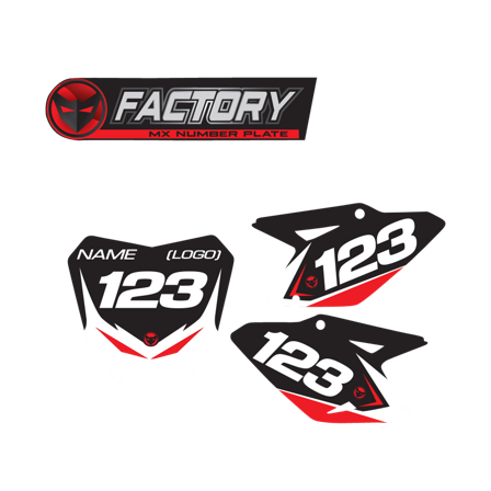 Factory Number Plate Decals - Yamaha YZ 426F 2000-2002