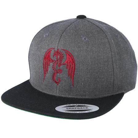 Tattoo Collective - Grau snapback Cap - Dragon Heather Charcoal/Black Snapback @ Hatstore