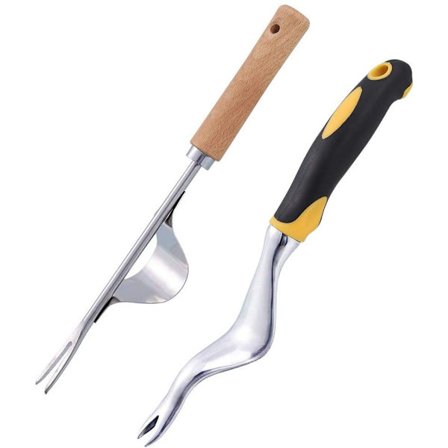 2 stk hagehåndluker manuell ugressfjerner verktøy for