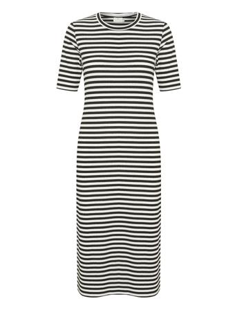 Kaamanda Dress Knälång Klänning Black Kaffe