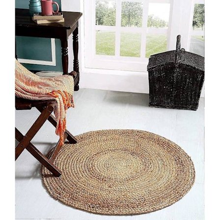 AIESY Vakkert Håndvevd Jute Vendbart Teppe (LGL)