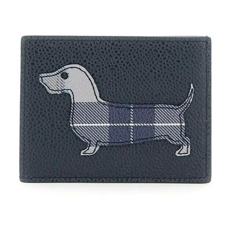 Thom Browne calfskin card holder Blå, Dame Punge og Kortholder, Størrelse: ONE Size