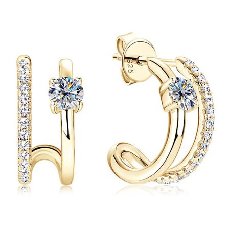 Örhängen Moissanite Stud Örhängen För Kvinnor S925 Sterling Silver Xmasstyle76