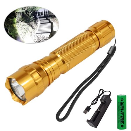 1 Mode Gold Case 501B Ficklampa T6 Vit Ljus Bärbar Kompakt