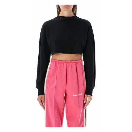 Palm Angels, Women& Clothing T-Shirts ; Polos Zwart, Dames, Maat:S