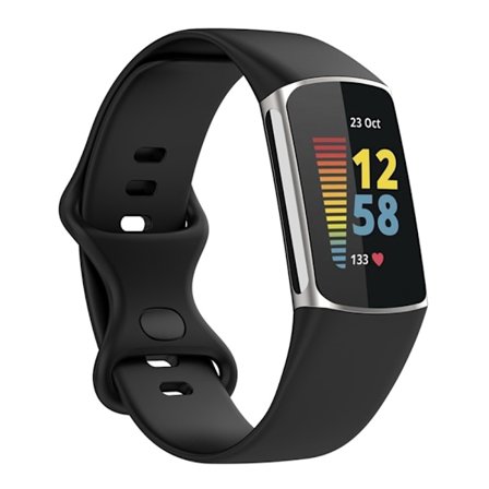 Silikonarmband Fitbit Charge 5 Svart (L)