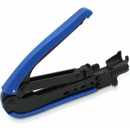 RG59 RG6 RG11 Kabel F-kontakt Kompresjonskrimper Krympeverktøy (Blå)