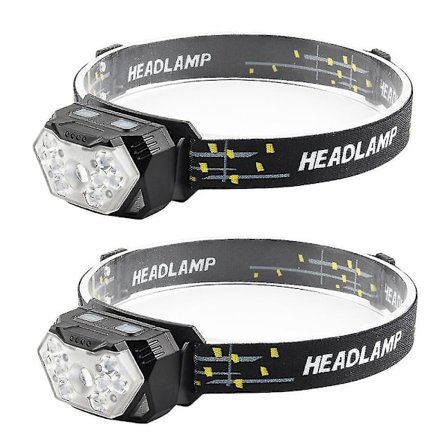 Led pandelampe, letvægts pandelygte til løb, natvandring, camping