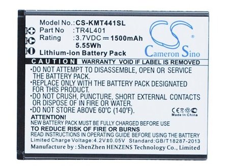 Batteri till SmartPhone, Mobil för KAZAM Trooper 441L, Trooper 440L, TR4L4044044-01