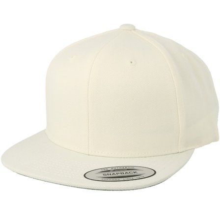 Yupoong - Blanc snapback Casquette - Natural Snapback @ Hatstore