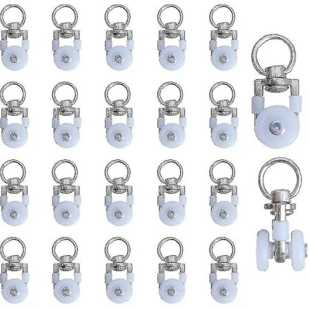 20 Pakk Metall Sporrulle, Gardinskinner, Glide, Gardinruller, Gardinskinneruller, Gardin