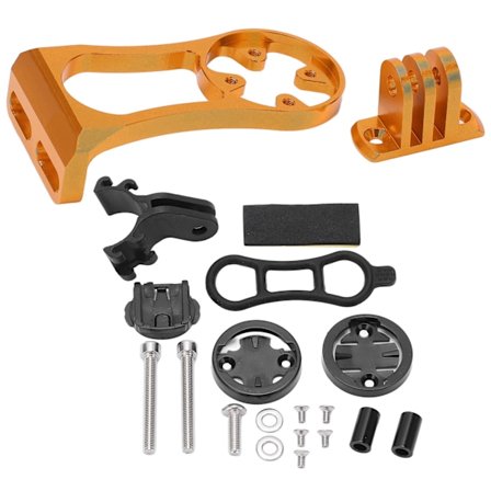 Pyörätietokoneen pidennetty pidike Eteenpäin polkupyörän GPS-yhdistelmäteline ulkoilulaitteille Kulta