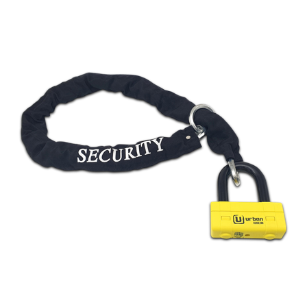 URBAN Mini U-lock UR75 + ø15mm Loop Chain ø10mm Hexagon Class SRA 120cm