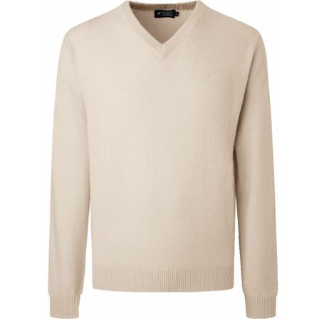Hackett, V-neck Knitwear Beige, Heren, Maat:2XL