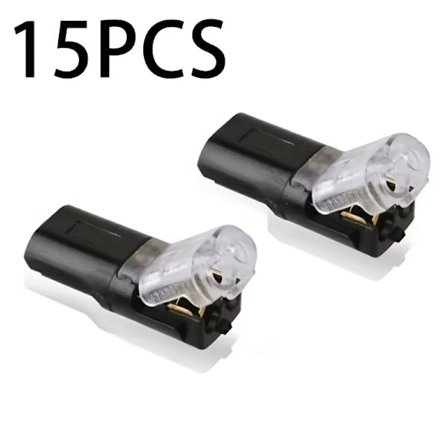 15 stk. 25 stk. D2 Dobbel-linje Sammenlåsende Avtakbare LED-kontakter som ikke krever lodding, med hurtigkoblingsterminaler