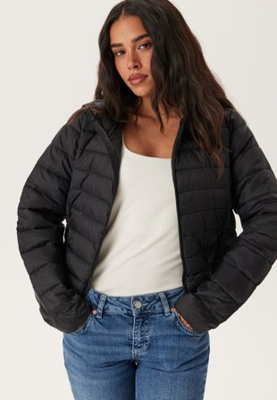 ONLY - Onltahia Lw Quilted Hood Jkt - Black - Kläder - - Bubbleroom Parajumper