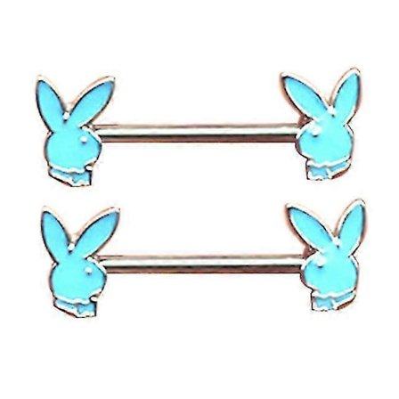 1 Par Søde Kanin Brystvorte Piercing Ringe Rustfrit Stål Bar Brystvorte Piercing Tegneserie Kanin Bryst Stud Krops Smykker
