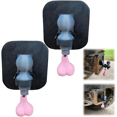 Morsom tilhengerfestebeskyttelse, 2024 Nyeste 3D lastebilfestebeskyttelse med morsomme baller, nyhetsbeskyttelse for lastebiler med små nøtter