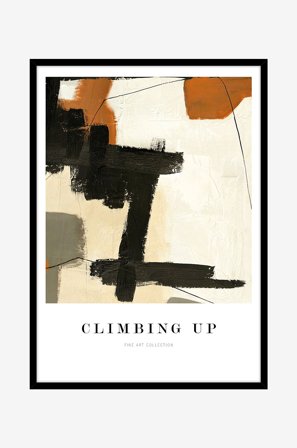 Malerifabrikken - Taulu Climbing up, Musta kehys - Beige - Taulut - - Homeroom