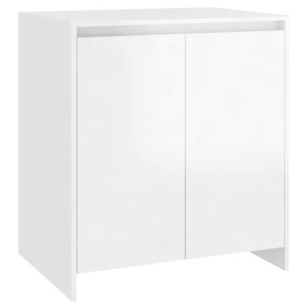 Vidaxl Skänk Vit Högglans 70x40x73,5 Cm Konstruerat Trä Vit