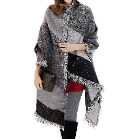 Dames Langt Sjal 250cm * 70cm Stofsjal Sjal Kappe Vinter Sjal