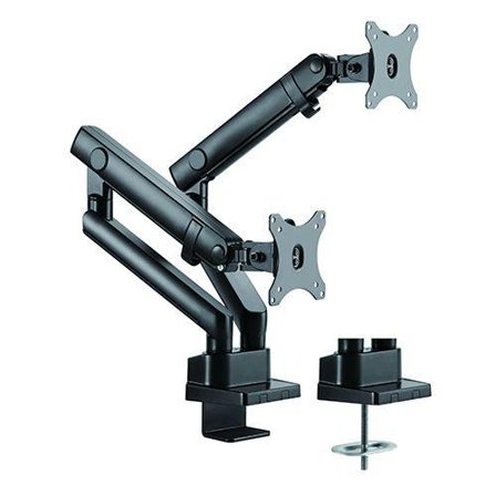 ICY BOX IB-MS314-T monteringssett - justerbare dobbeltarmer - for 2 skjermer - svart